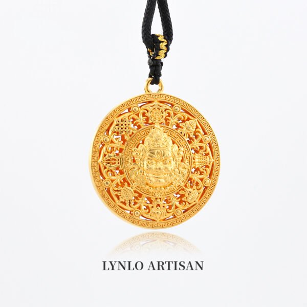 The Yellow God of Wealth and Eight Treasures Compass 999 gold+999 silver