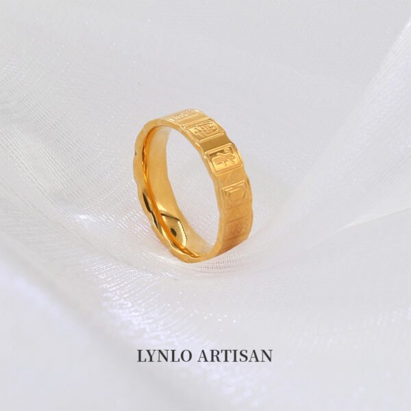 Thirteen Treasures of Good Fortune Ring 999 gold+999 silver