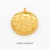 Luminous auspicious words, Yellow God of Wealth 999 gold+999 silver