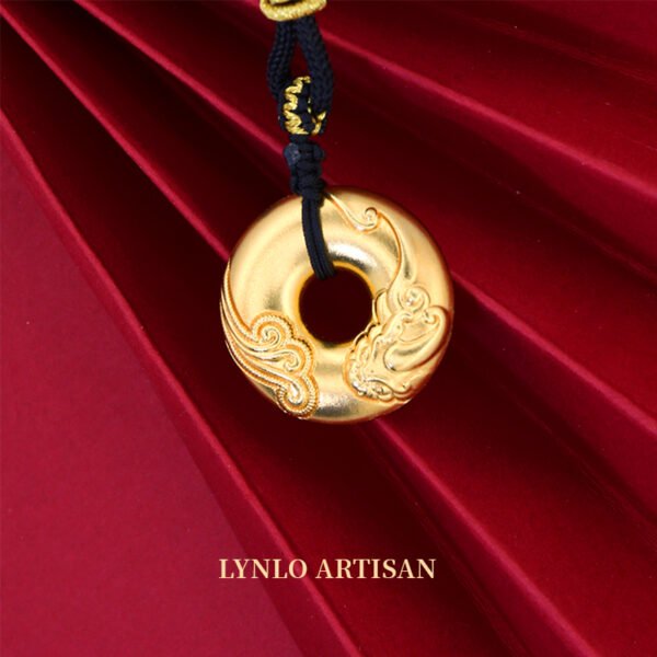 Xianglong Peace Pendant 999 gold+999 silver