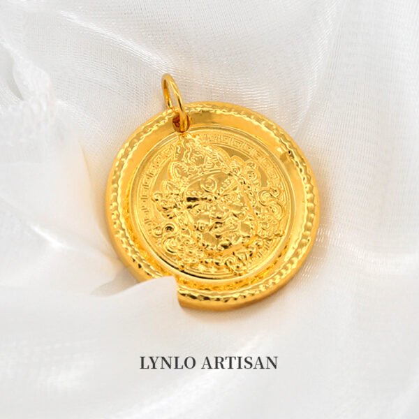 Starry Sky, Auspicious Words, Yellow God of Wealth 999 gold+999 silver